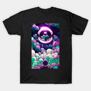 Bubbly Geometric Cloudscape T-Shirt